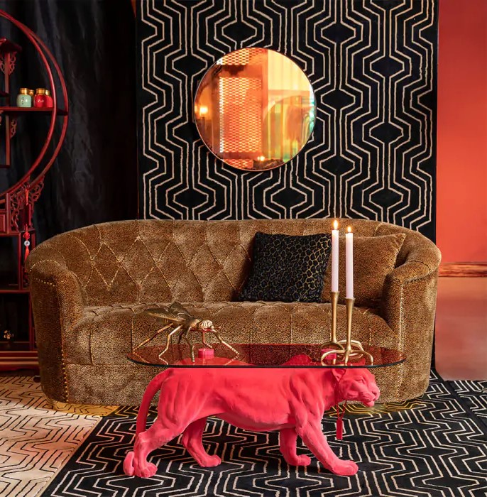 Kávézóasztal 'Dope as hell' - Rózsaszín