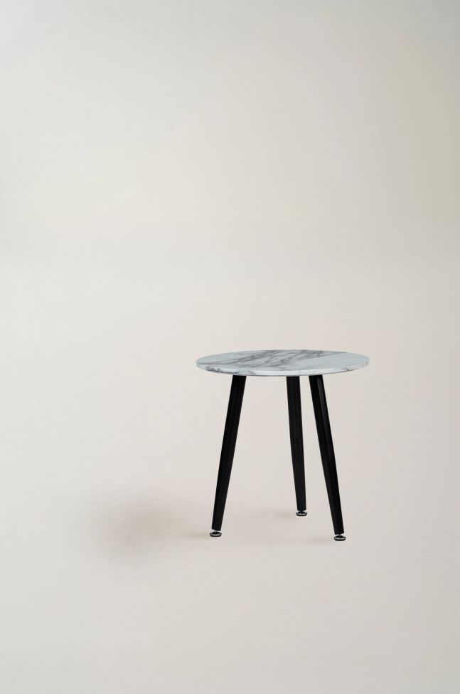 Kávézóasztal 'Marbleous' - Fehér/Fekete