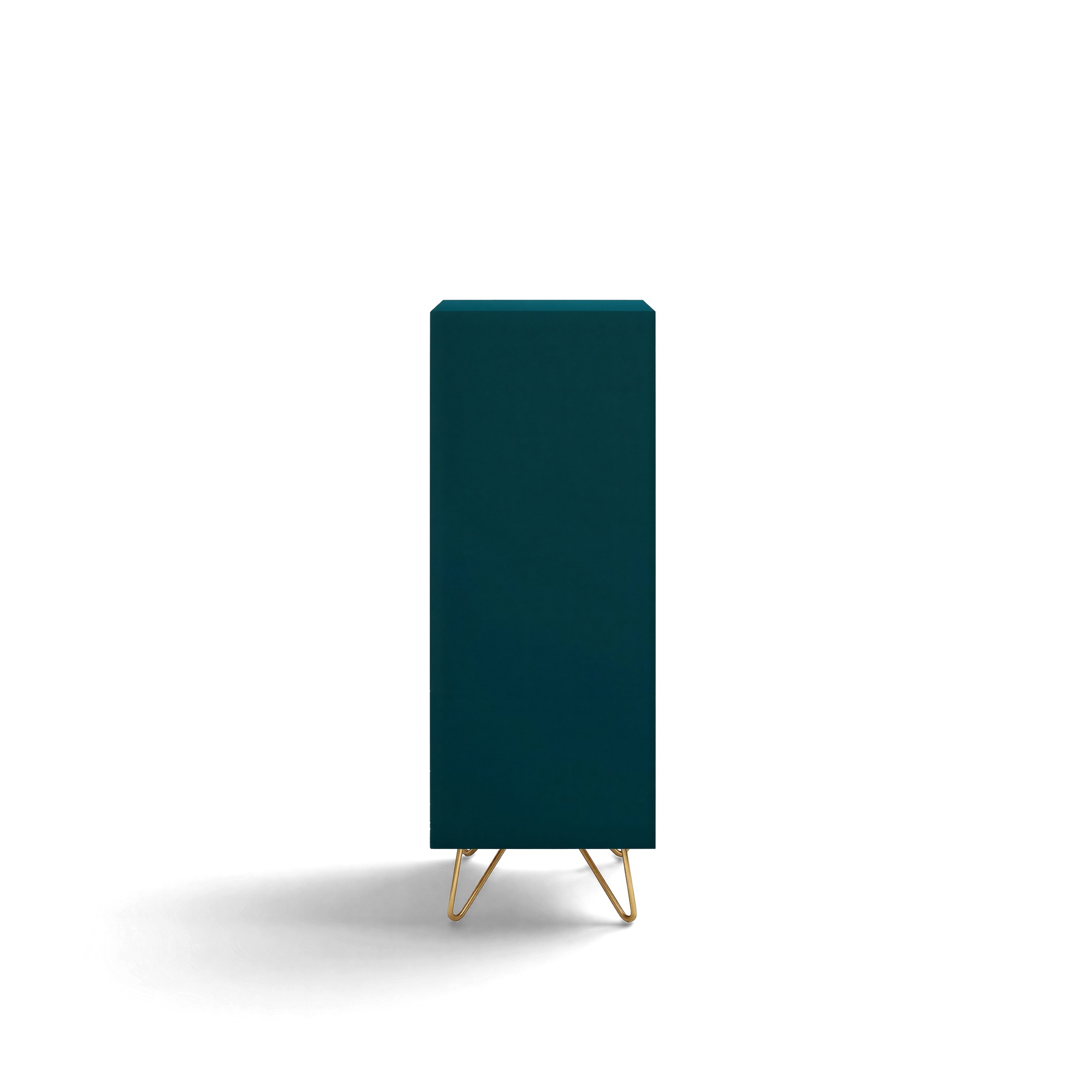 Fiókos szekrény 'Elle' 45x110 - Türkiz/Brass