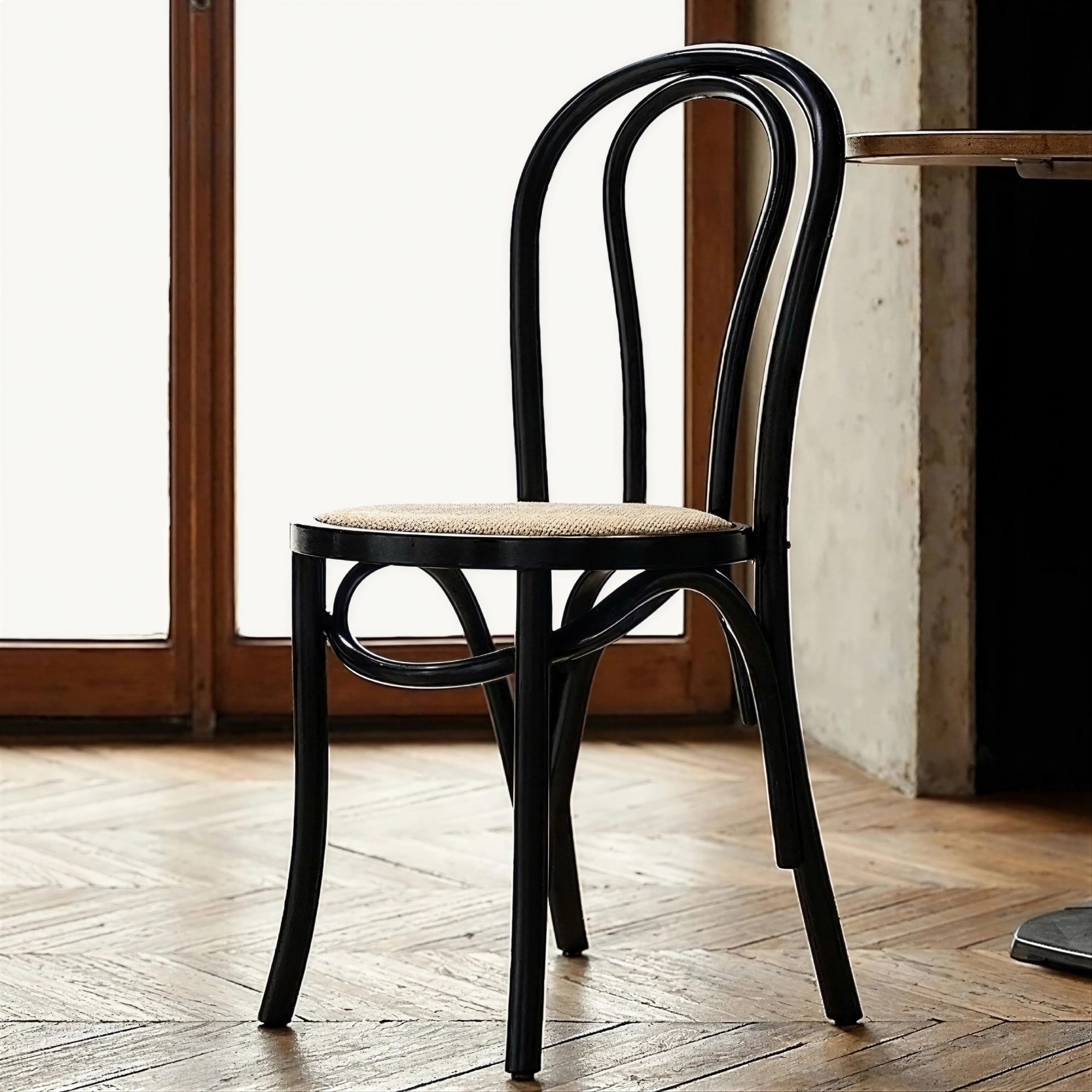 Szék 'Bistro' - Rattan/Fekete