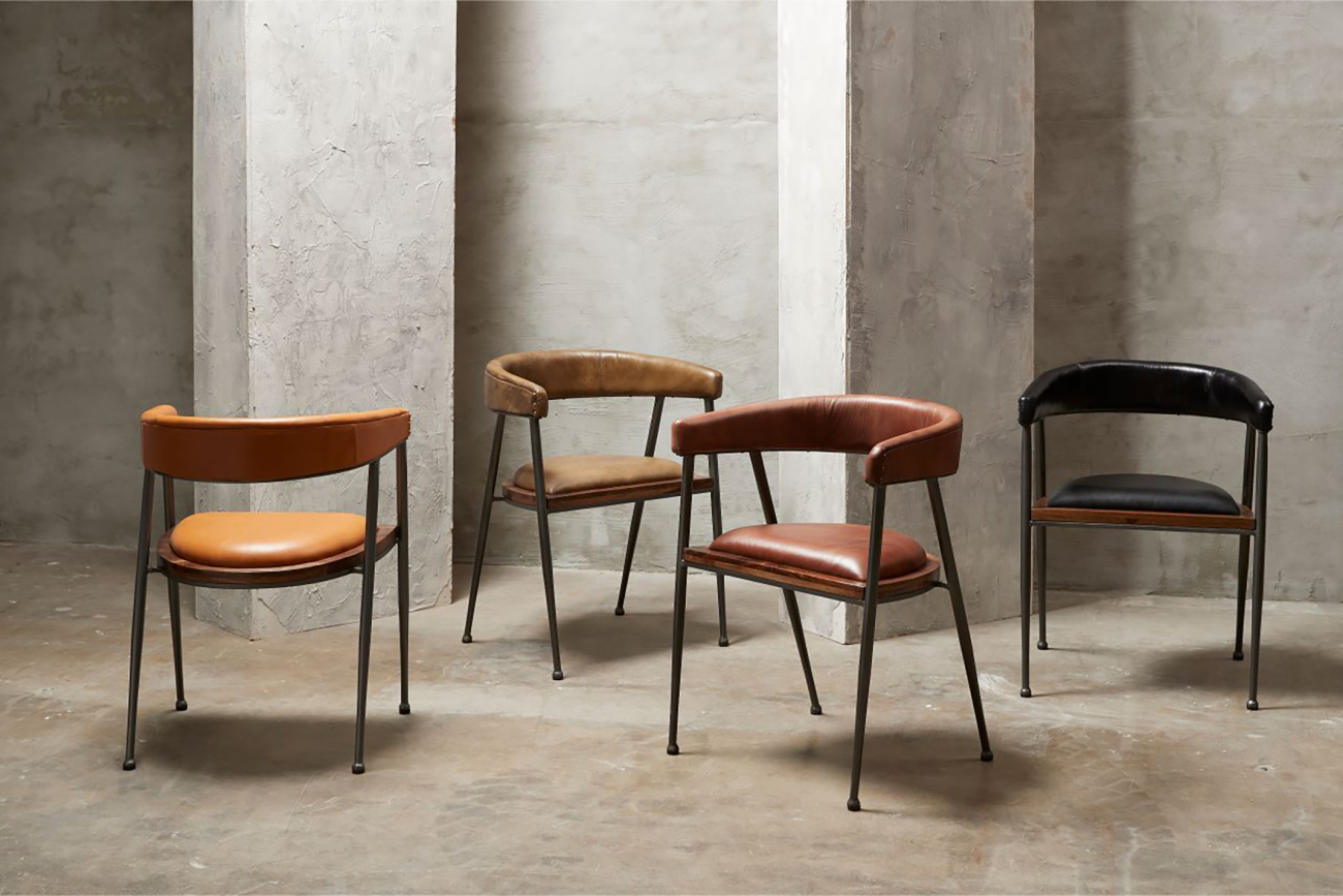 Szék 'London' - Patina Barna/Bőr