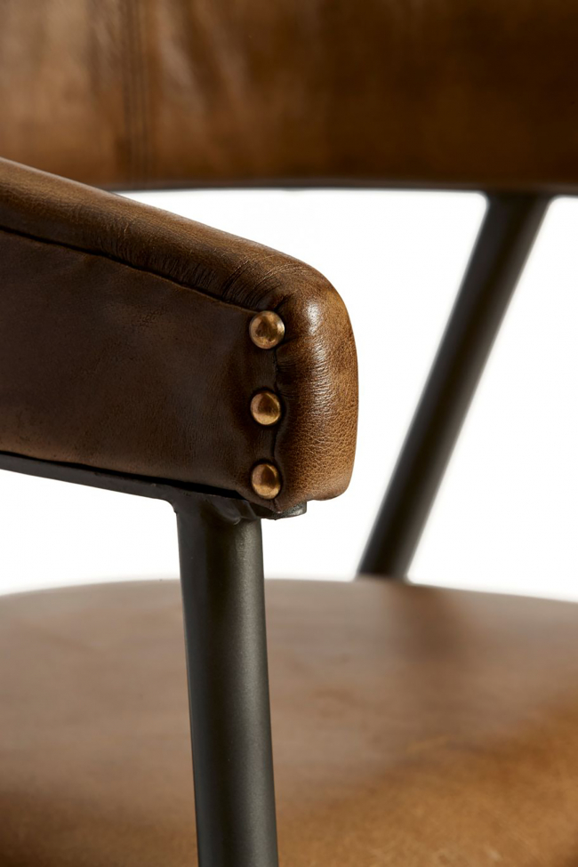 Szék 'London' - Patina Barna/Bőr