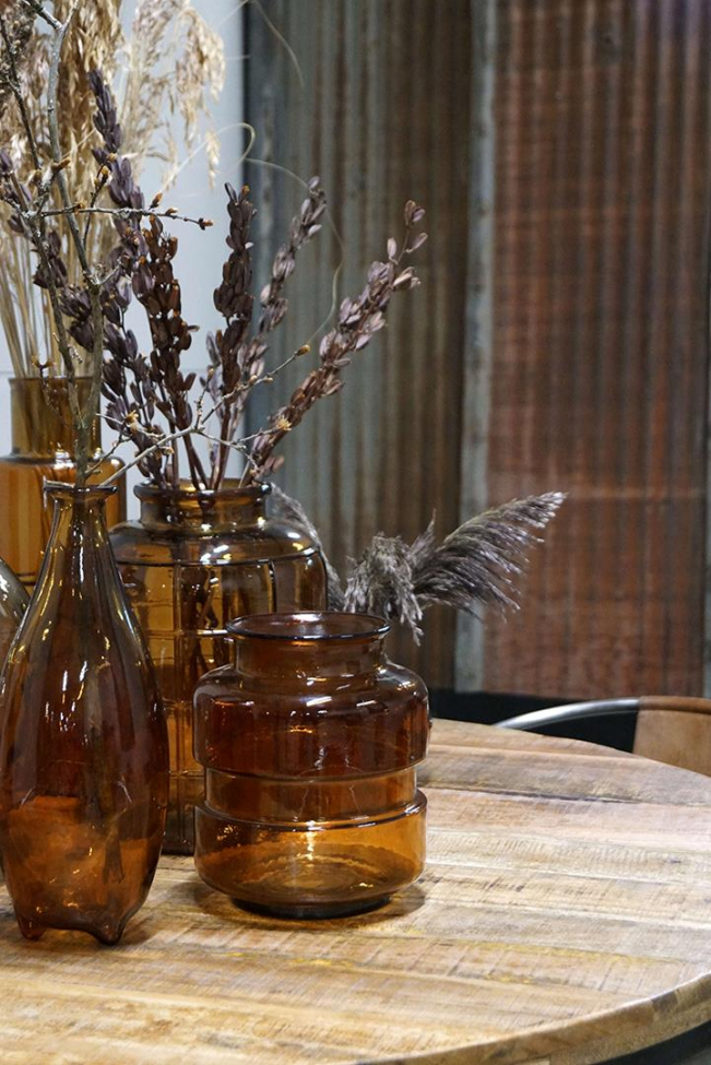 Üveg váz 'Noel' - Sötét borostyán