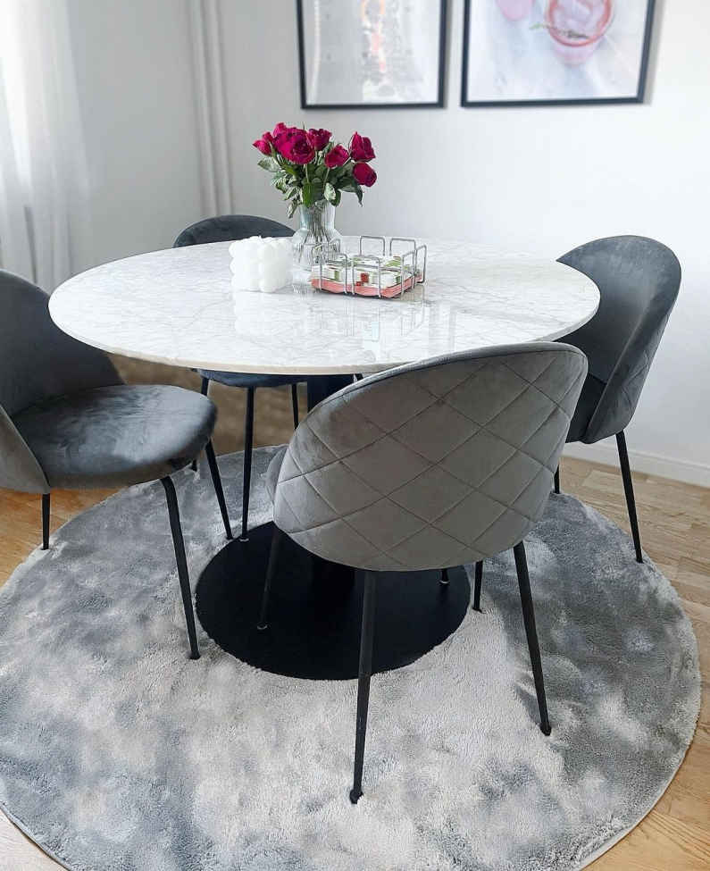 Kerek szőnyeg 'Aranga Super Soft' - Szürke