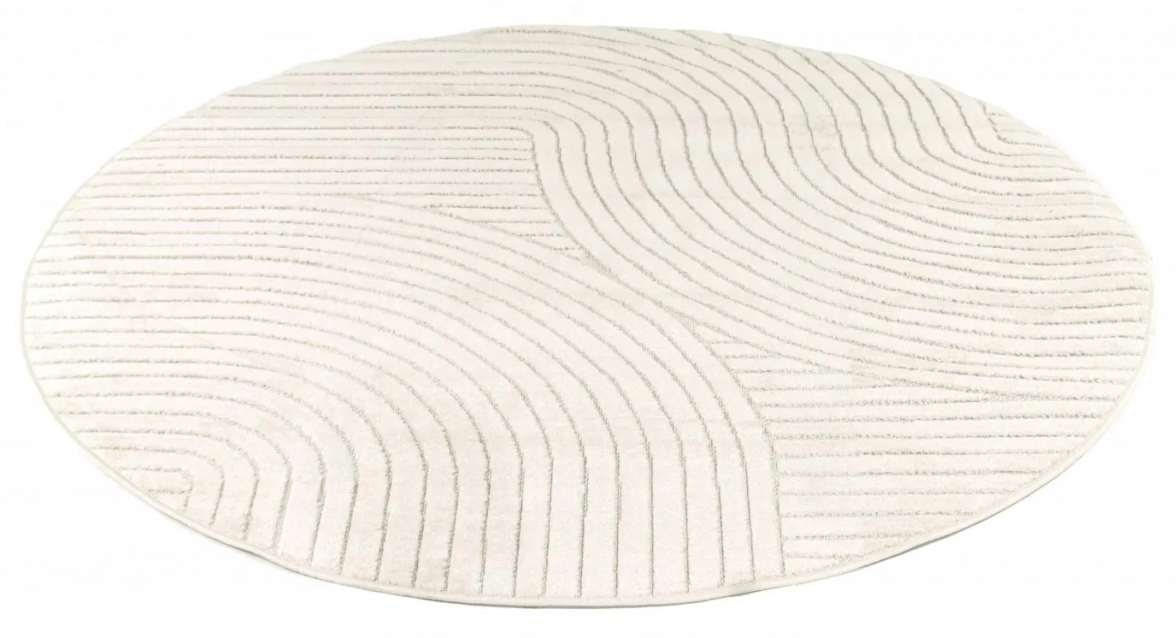 Kerek szőnyeg 'Devon' - Krém