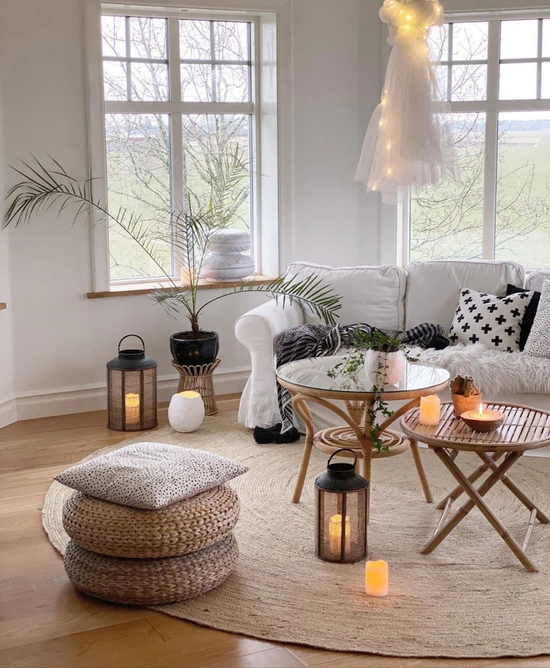 Kerek juteszőnyeg 'Flätan'