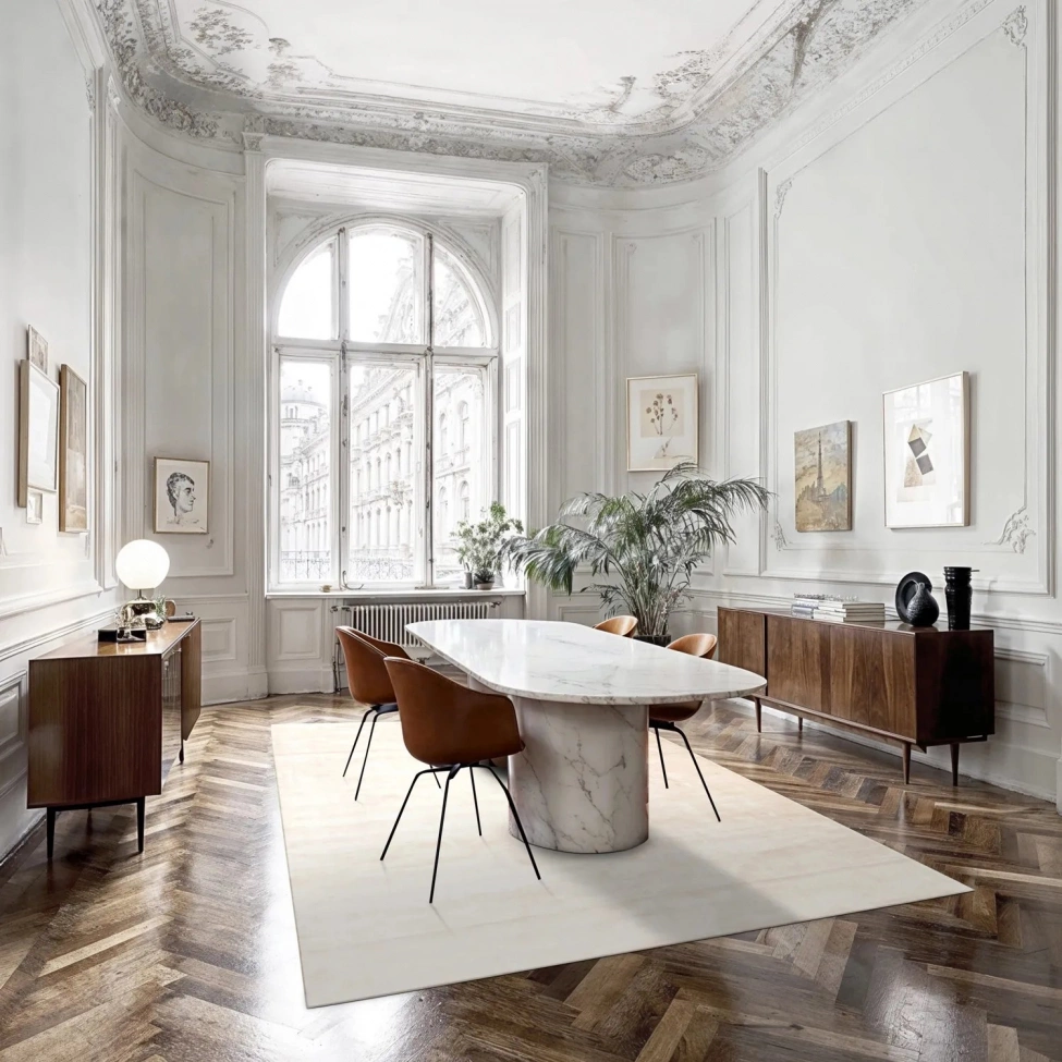 Viszkóz szőnyeg 'Jodhpur' - Világosbézs