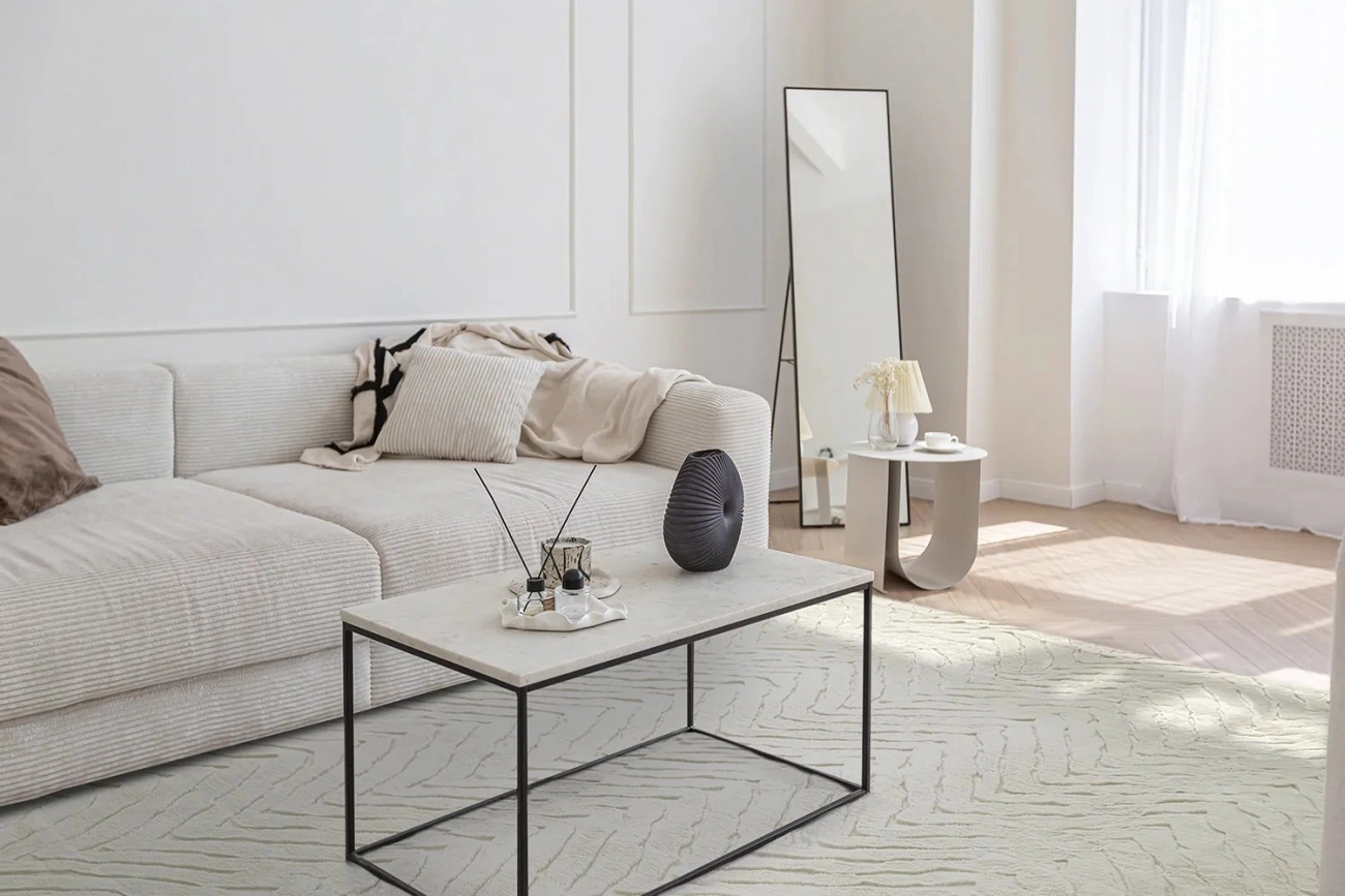 Shaggy szőnyeg 'Wren' - Fehér