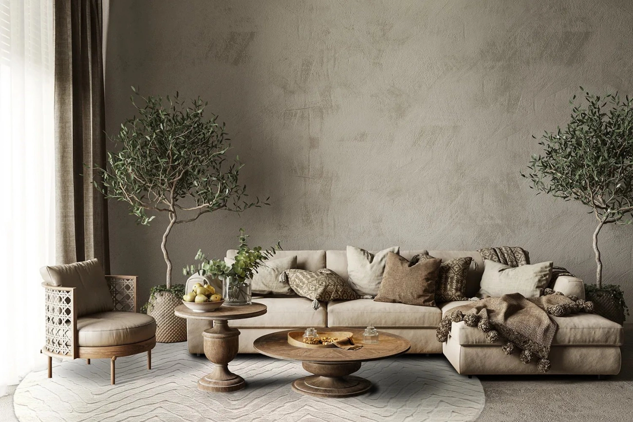 Kerek szőnyeg 'Wren' - Fehér