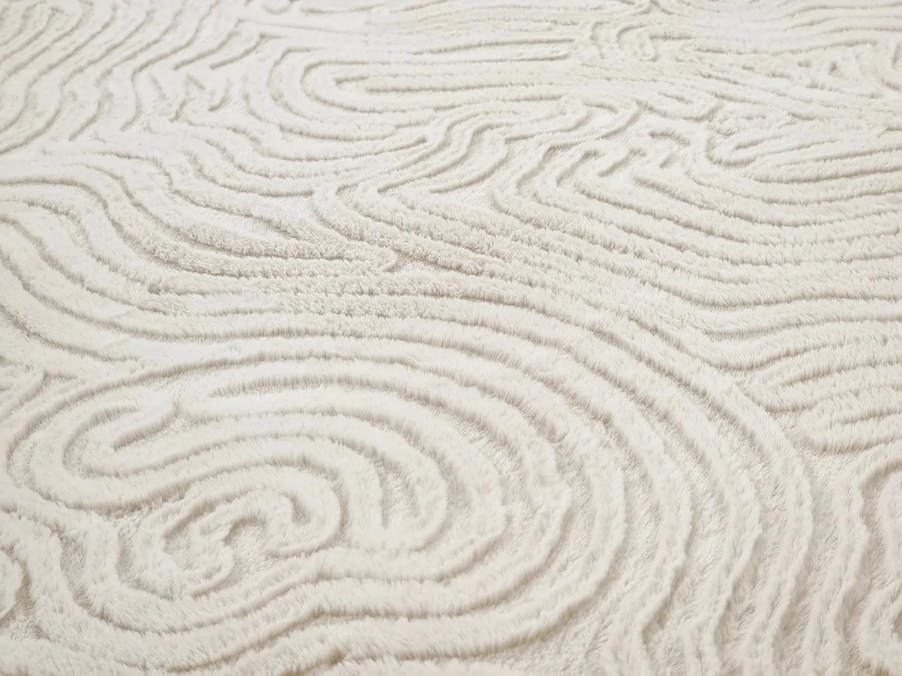 Kerek szőnyeg 'Amora' - Fehér