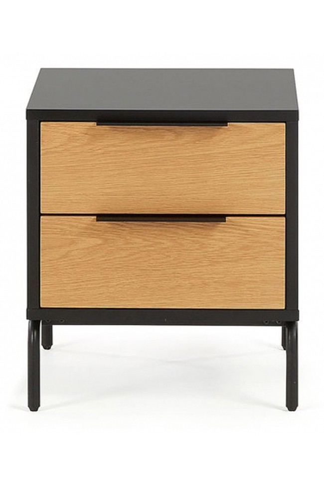 Éjjeliszekrény 'Koln' - Tölgy/Fekete