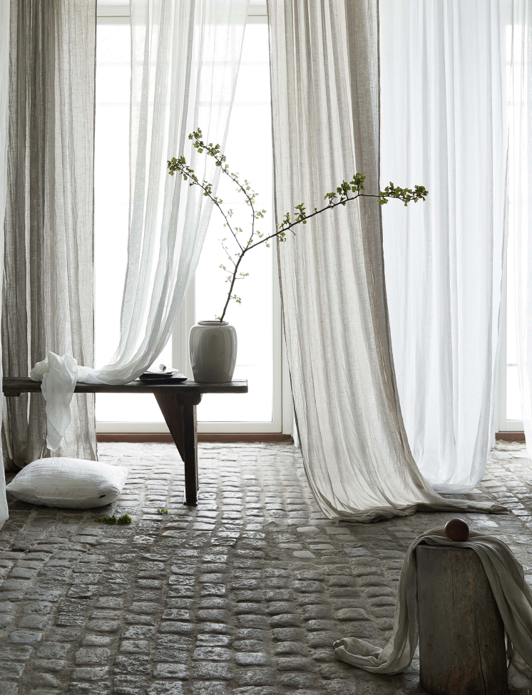 Függöny redőnycsíkkal 'Dalsland' 145x250 - Fehér