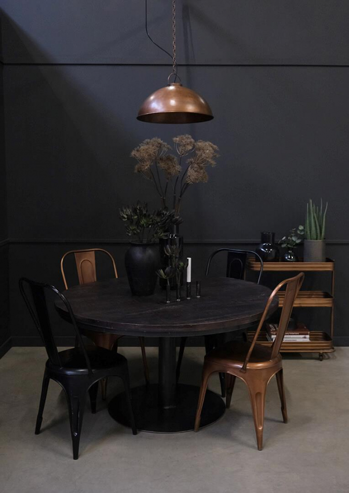 Étkezőasztal 'Jack' Kerek 140cm - Fekete