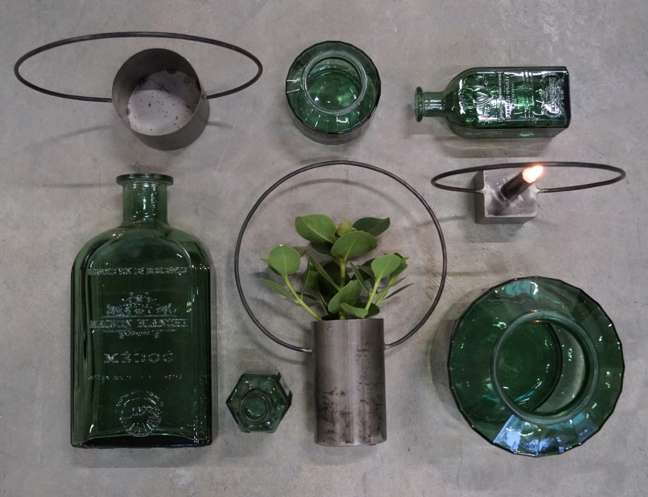 Kerek gyertyatartó 'Darren' - Vintage