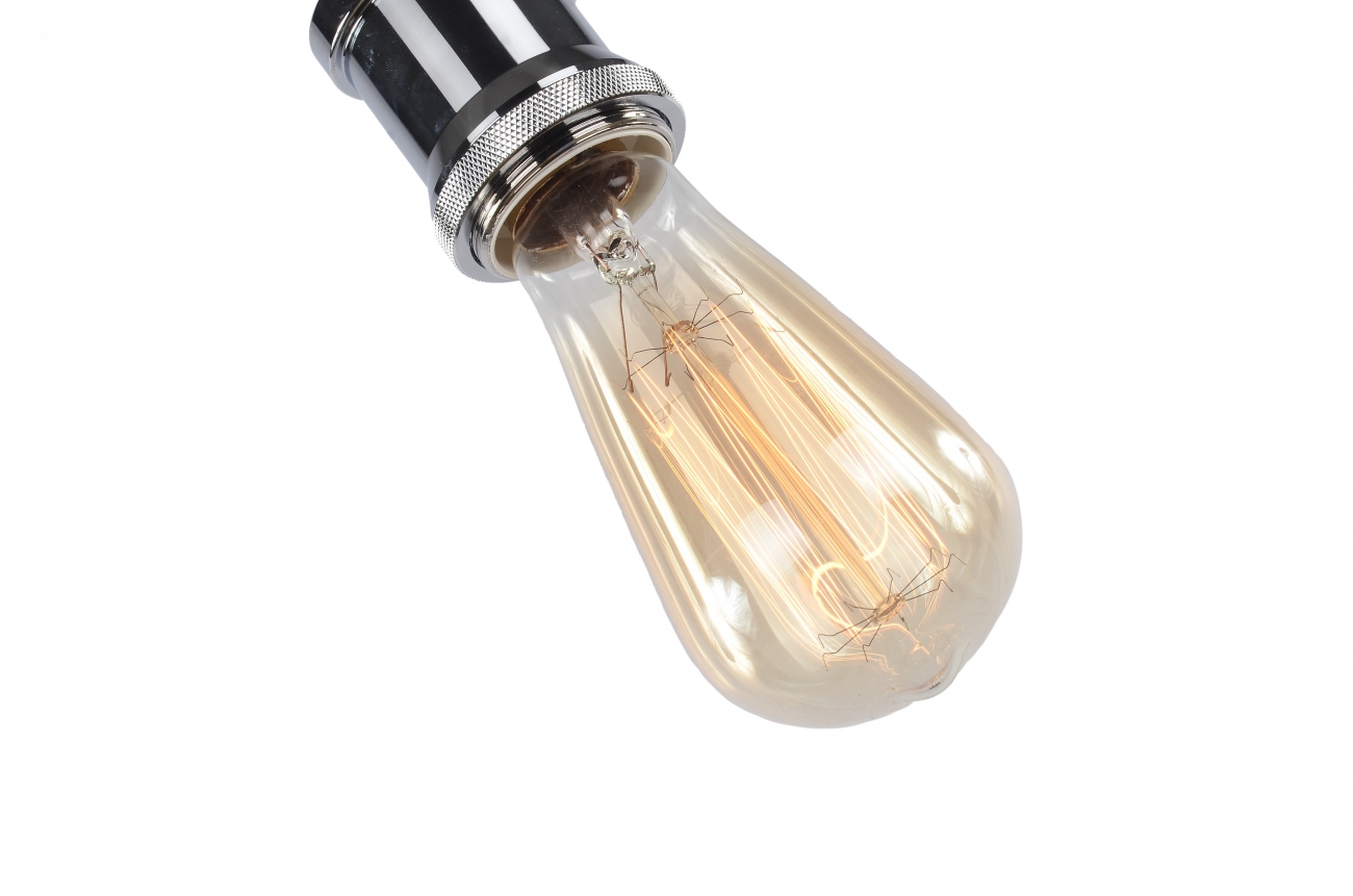 Lámpa 'Chrome' - Üveg/Fém