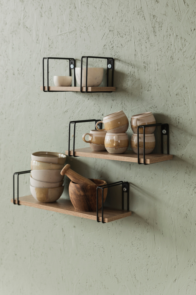 Square fali polcok 3 darab - Tölgy