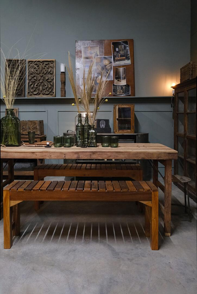 Régi fa pad Vintage - Fa