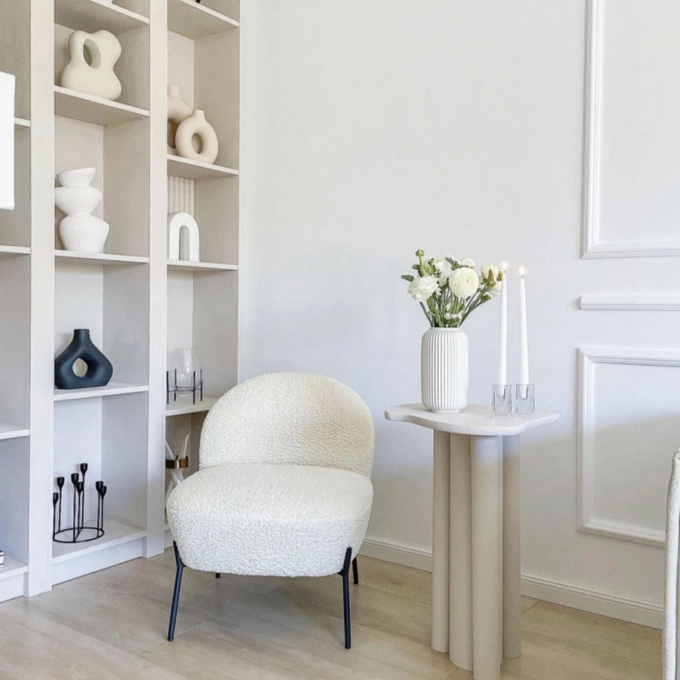 Fotel 'Gori' - Fehér/Teddy