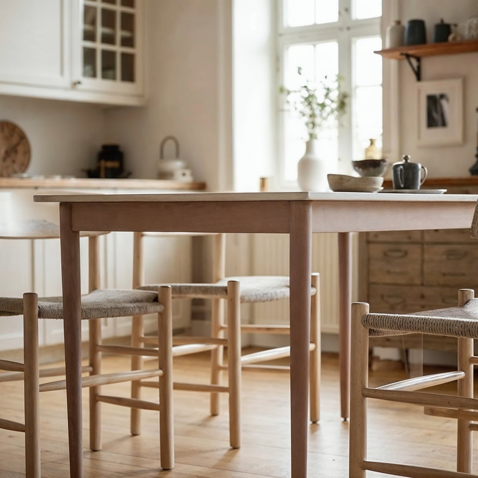 Étkezőasztal 'Fager' 135 cm - Fehér pigmentált