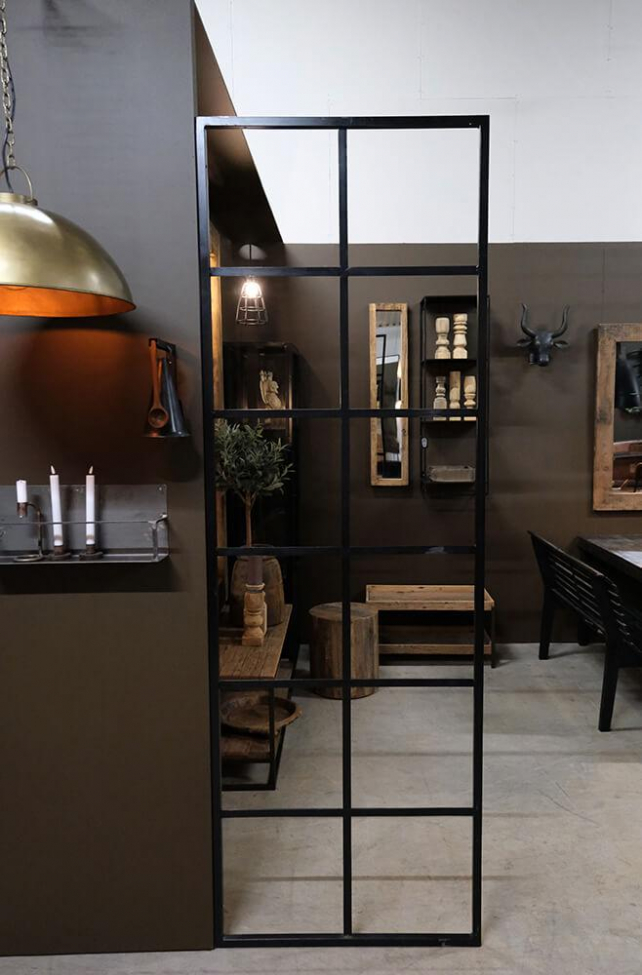 Ipari fal 'New York' L - Fekete