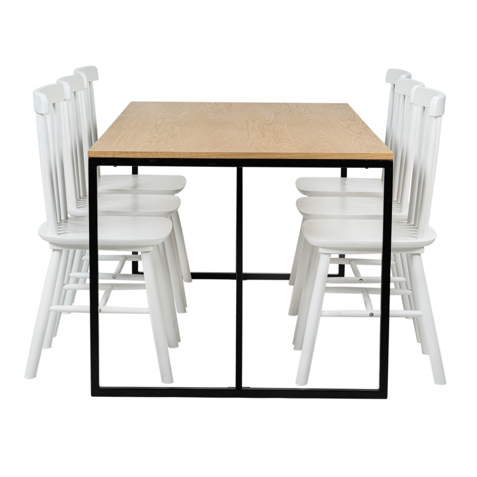 Étteremcsoport 'Vega Elsa' - 1 Asztal & 6 Szék